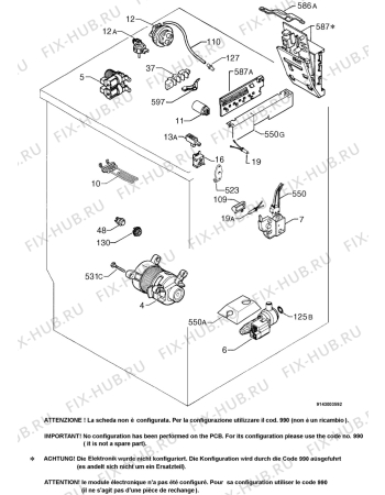 Взрыв-схема стиральной машины Zanussi VF2458 - Схема узла Electrical equipment 268